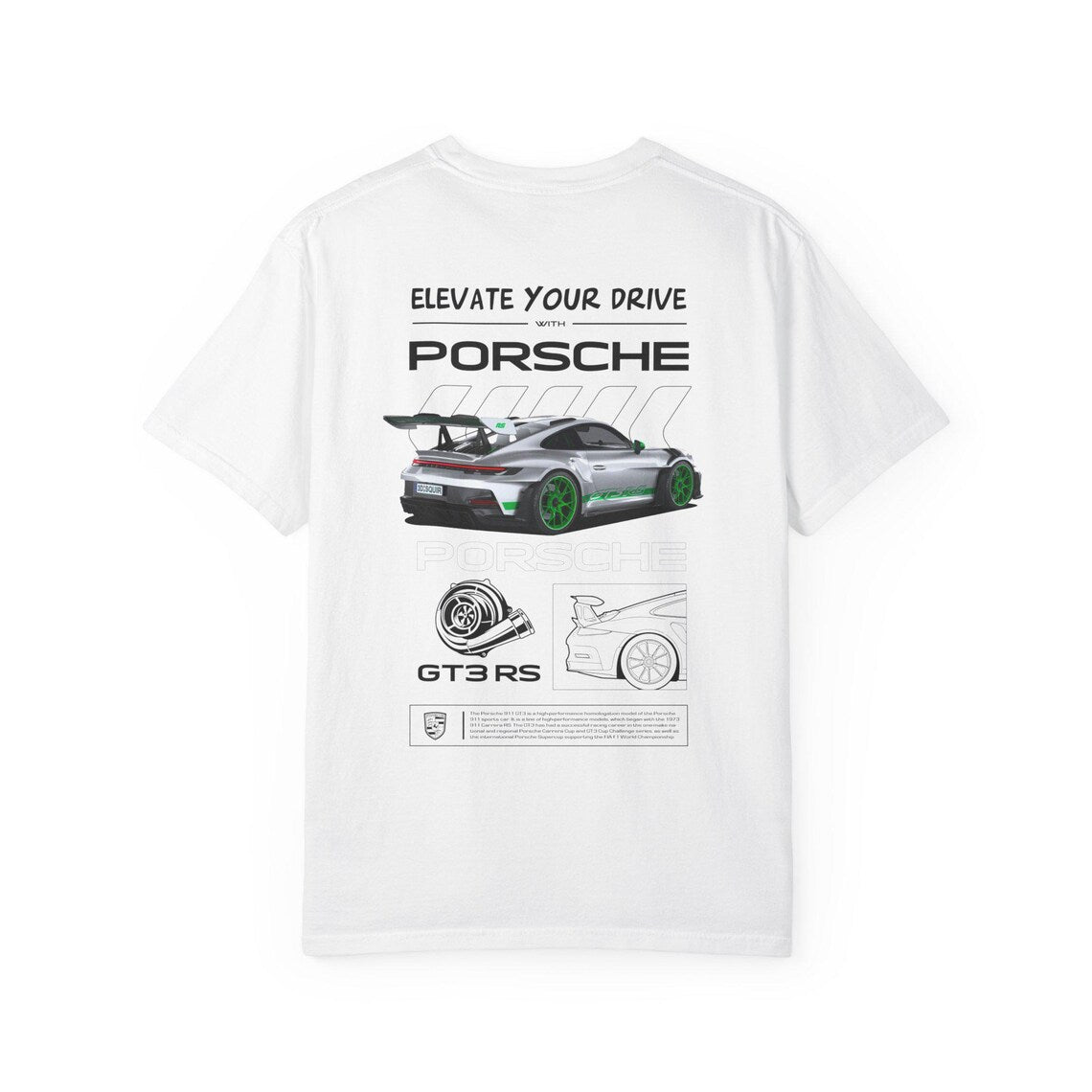 T-shirt Porsche GT3 RS – Voiture de sport