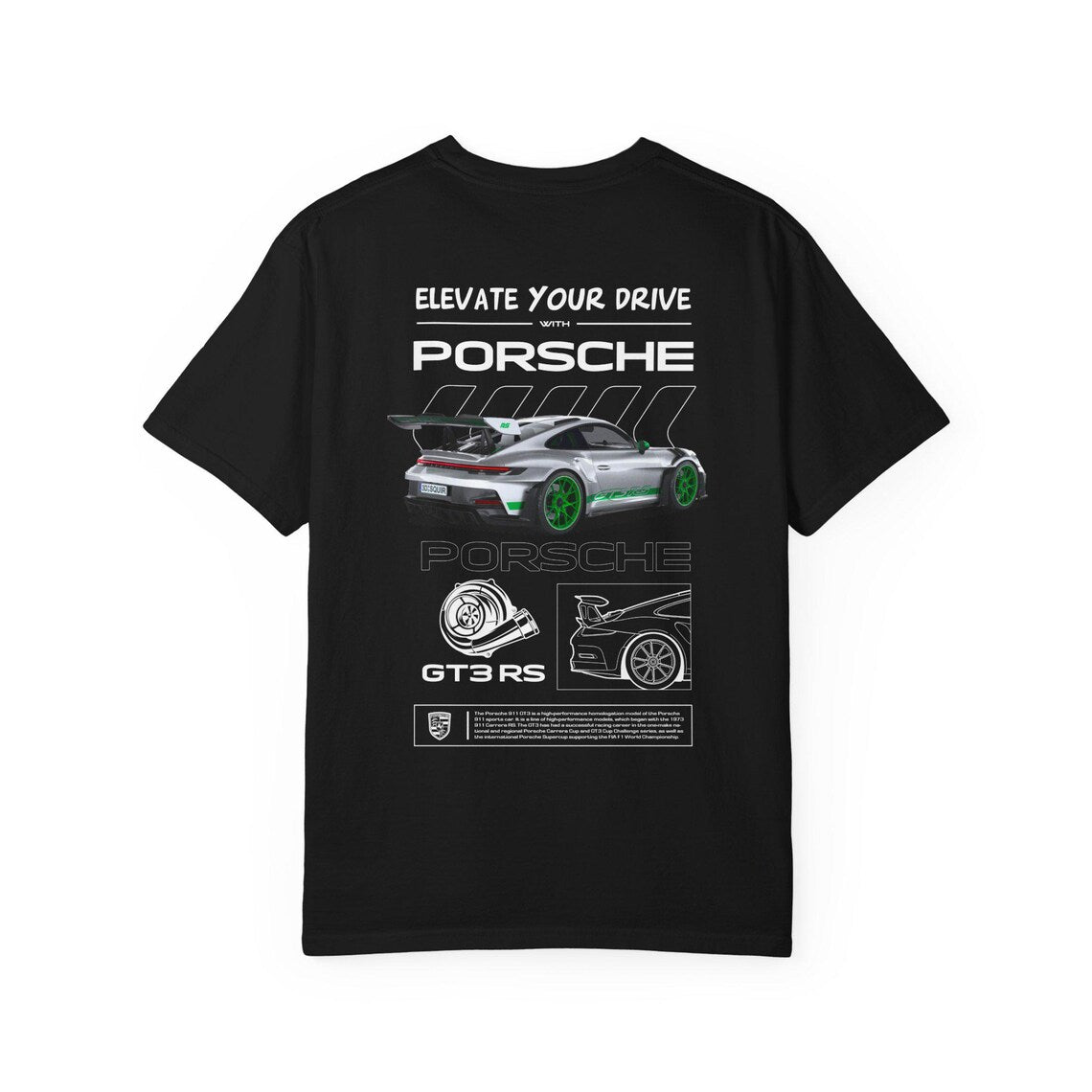T-shirt Porsche GT3 RS – Voiture de sport