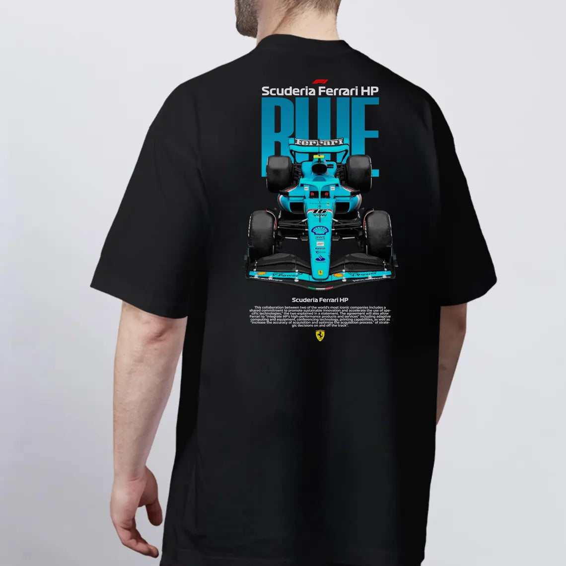 T-SHIRT Scuderia Ferrari HP – Édition Bleu Racing