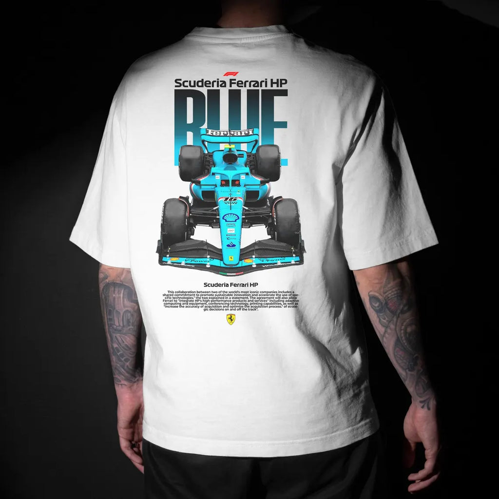 T-SHIRT Scuderia Ferrari HP – Édition Bleu Racing